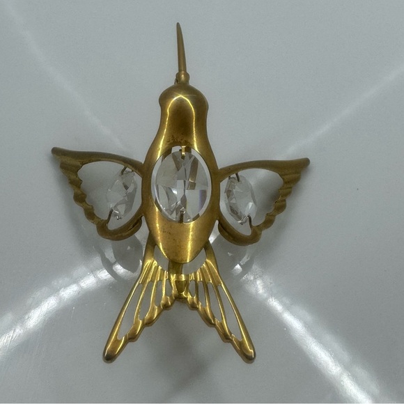 Hummingbird gold-plated with crystals - Picture 6 of 8